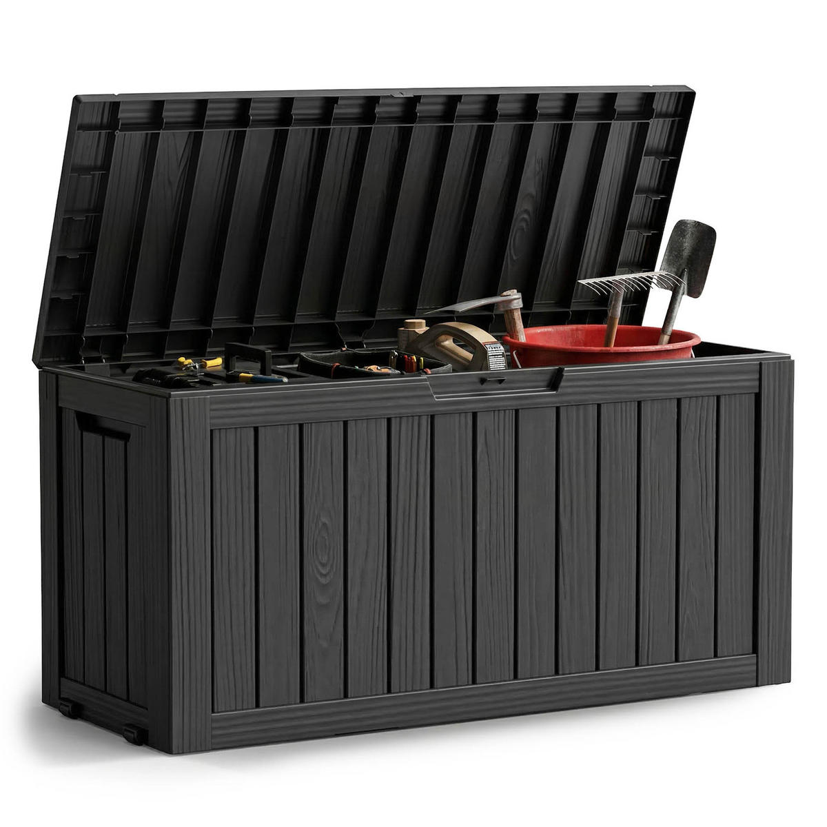 GARTENBOX 272L Schwarz - Schwarz, Kunststoff (114/57.5/46.3cm) - Akord