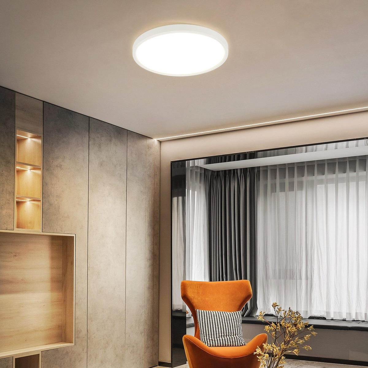 LED-DECKENLEUCHTE Lucier 30/30/2.4cm - Weiß, Kunststoff (30/30/2.4cm) - Nettlife