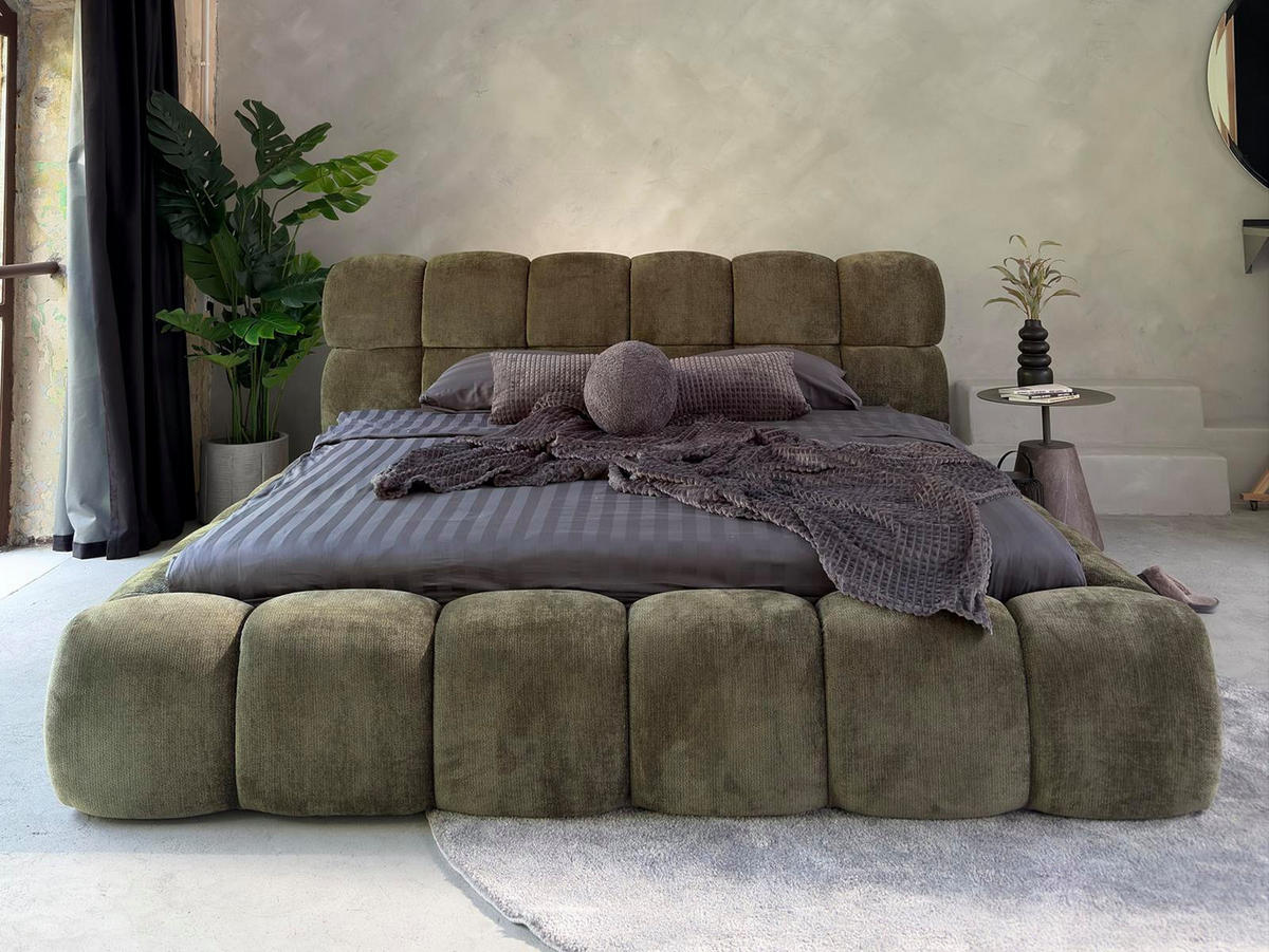 POLSTERBETT 140x200 ELVA Beige - Beige, Holzwerkstoff/Textil (140/200cm) - Compleo24