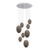 GALERIELEUCHTE Echos 8-flammig Rauch Ø 18/25cm - Anthrazit/Weiß, Glas (18/18/20cm) - s.luce