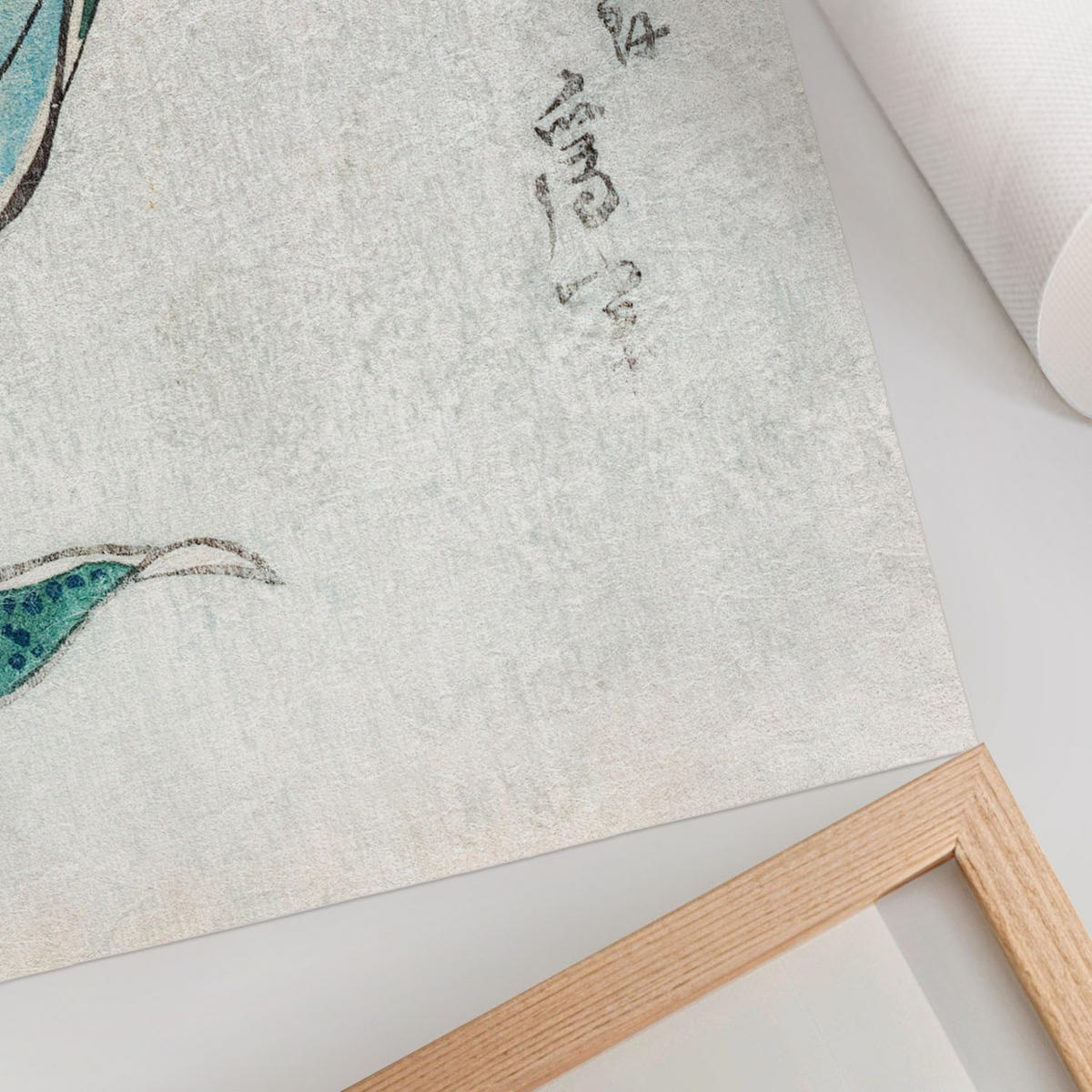 POSTER - 59x84 cm - Hokusai - Japanische Frau - Rot, Textil (59/84/0.1cm) - TULUP