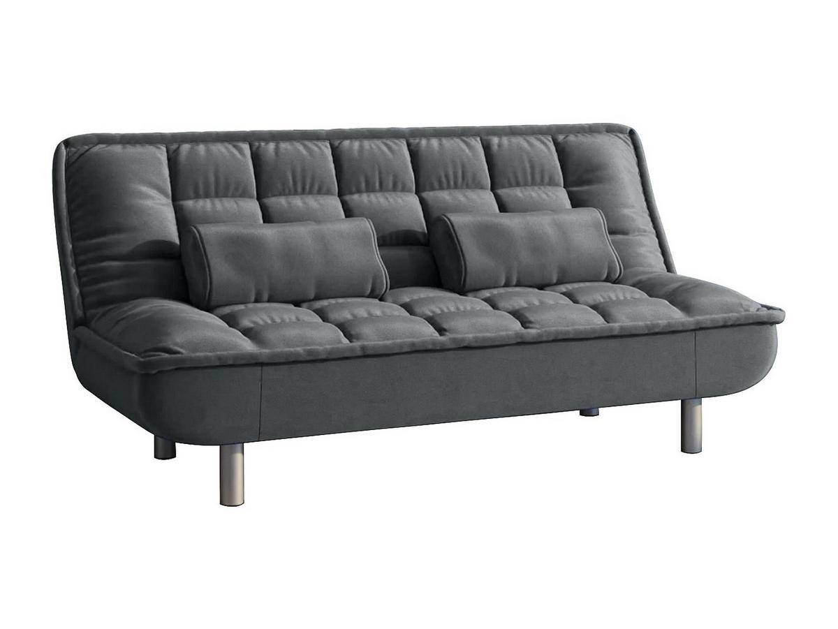 SCHLAFSOFA - 3 Personen - stoff - grau Mishan - Grau, Textil (190/89/96cm) - Vente-Unique