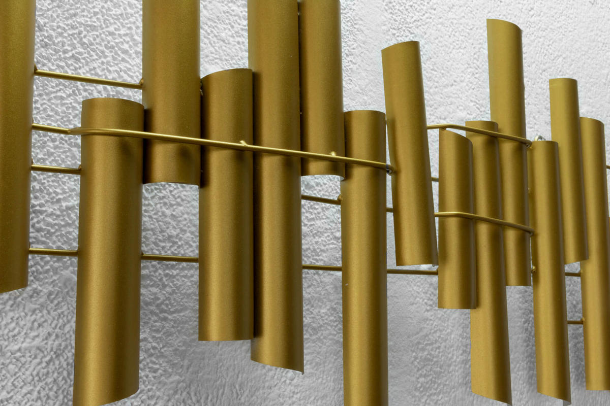 WANDDEKO Gold 115/38 cm - Goldfarben, Metall (2.21/38/5cm) - KUNSTLOFT