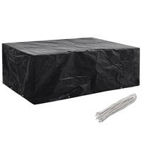 GARTENMÖBEL-ABDECKUNG 8 Ösen 242/162/100 Cm - Schwarz, Kunststoff (242/162/100cm) - vidaXL
