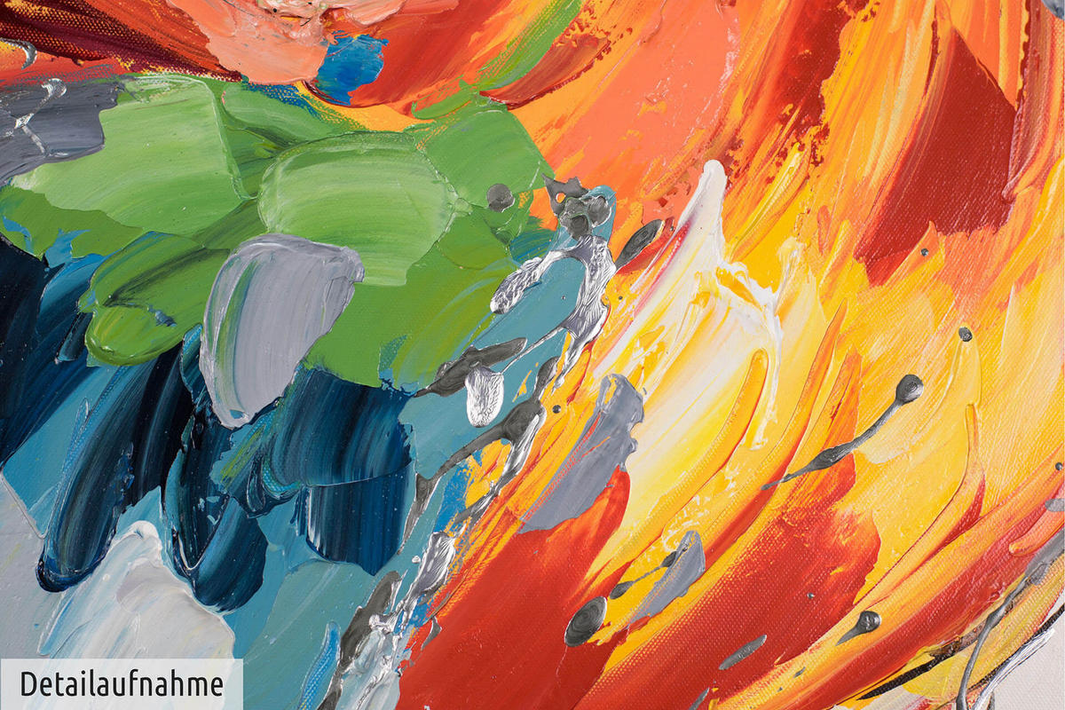 ACRYLBILD HANDGEMALT 80/80 cm - Multicolor, Holz/Textil (80/80cm) - KUNSTLOFT