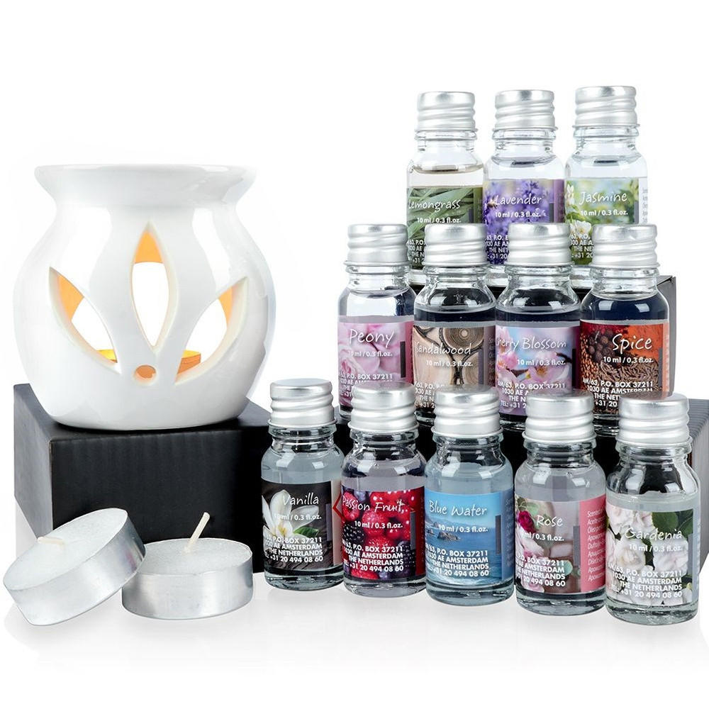 AROMALAMPE Set weiß - Weiß, Keramik (7.5/8/7.5cm) - Excellent Houseware
