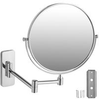 KOSMETIKSPIEGEL , doppelseitig, Ø 20 cm, silber - Silberfarben, Glas (2.7/31/26.5cm) - tectake