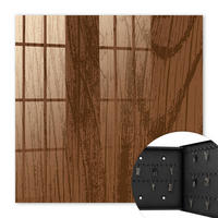 SCHLÜSSELBOX Schwarz 30x30 cm- Türöffnung nach rechts - Holzfäden - Braun, Metall (30/30/5cm) - TULUP