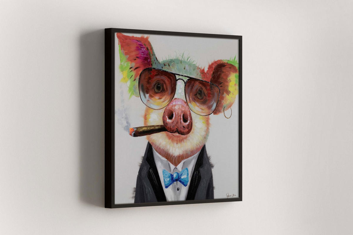 ACRYLBILD HANDGEMALT 80/80 cm - Multicolor, Holz/Textil (80/80cm) - KUNSTLOFT