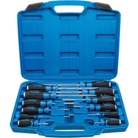 SCHRAUBENDREHER-SATZ | MIT 6,3 MM (1/4") INNENVIERKANT | 12-TLG. - Multicolor, Kunststoff/Metall (1/1cm) - BGS technic