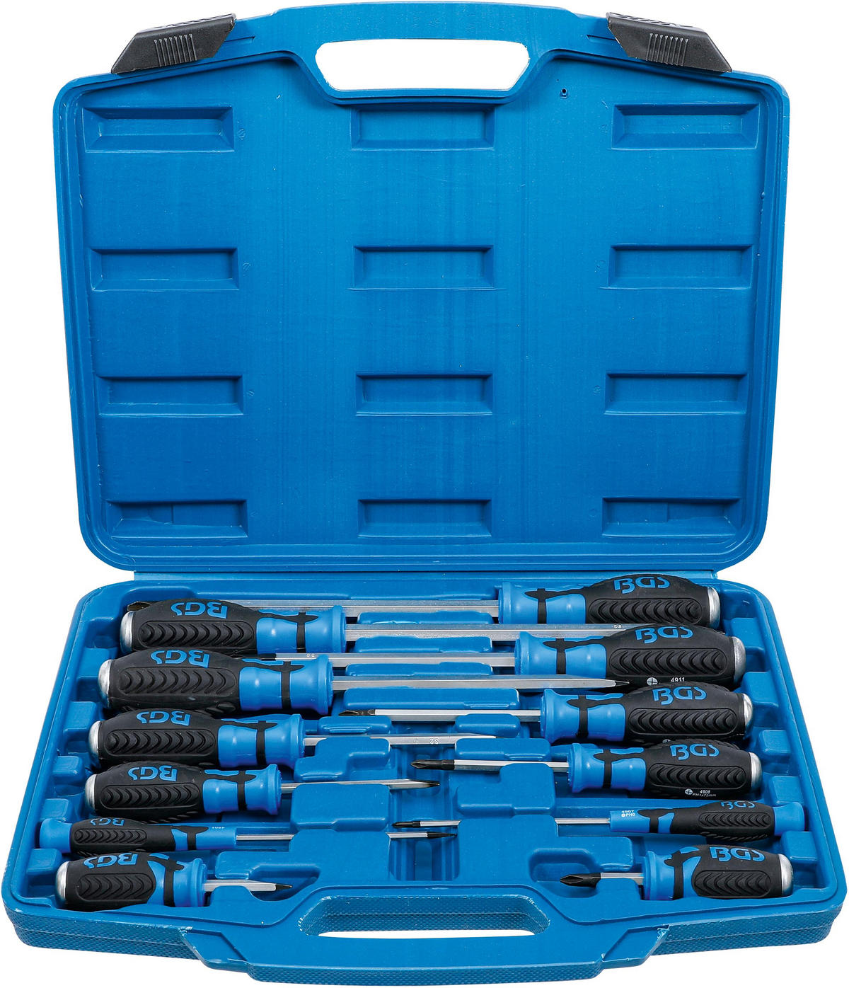 SCHRAUBENDREHER-SATZ | MIT 6,3 MM (1/4") INNENVIERKANT | 12-TLG. - Multicolor, Kunststoff/Metall (1/1cm) - BGS technic