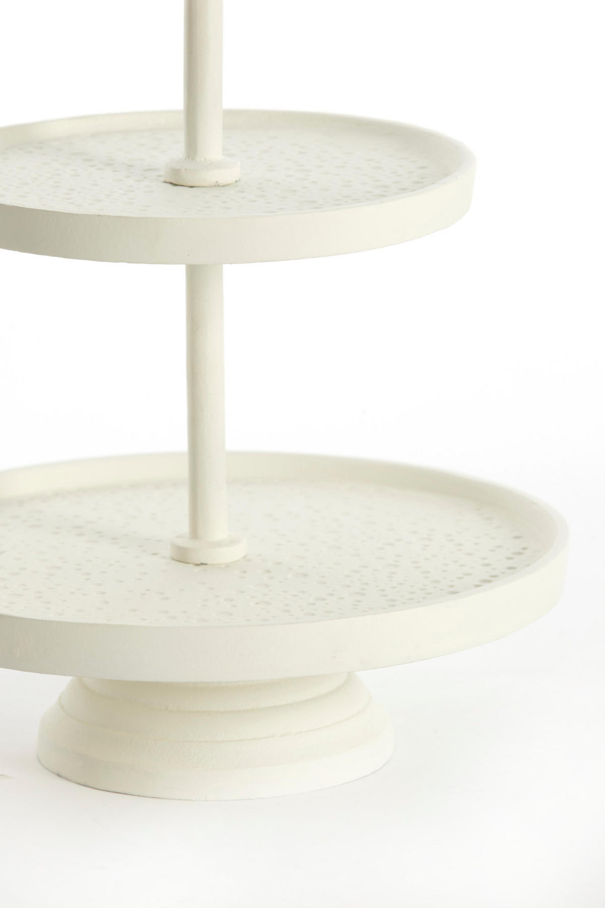 ETAGERE Lutek Weiß Ø24/37 cm - Weiß, Metall (24/37cm) - Light & Living