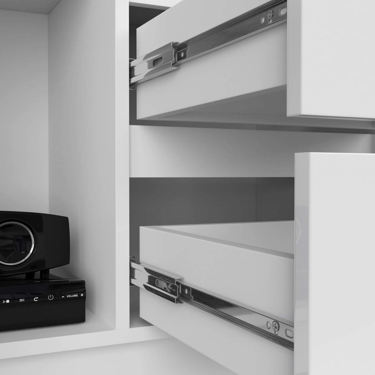 STANDREGAL Weiß, Weiß Glanz 180/80/35 - Weiß, Holzwerkstoff (80/180/35cm) - RAUMHIRSCH FURNITURE