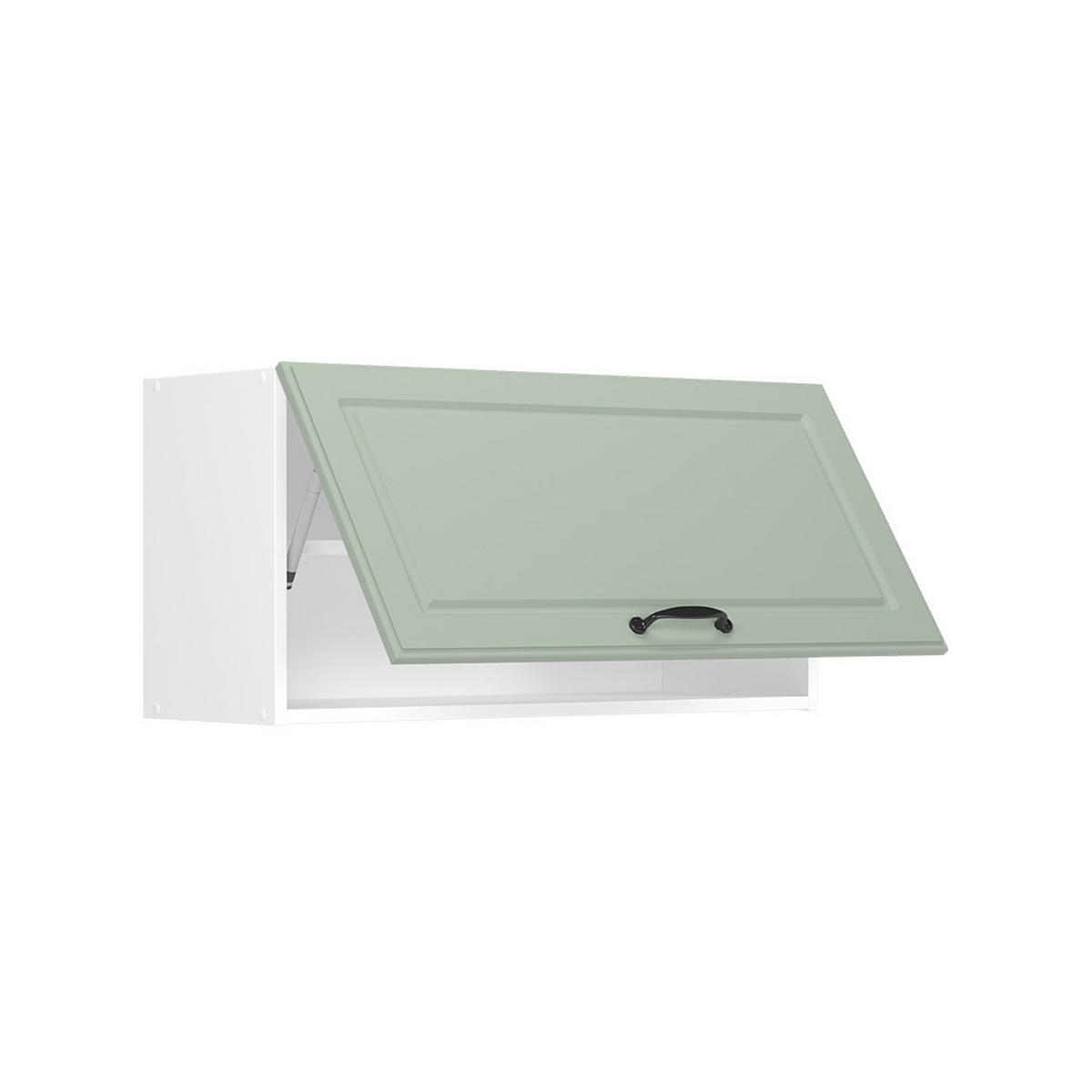 VĚŠÁK NA STĚNU R-Line, Mint venkovský dům/Bílá, 80 cm Plochý - bílá/mátově zelená, kompozitní dřevo (80/40/31cm) - Vicco