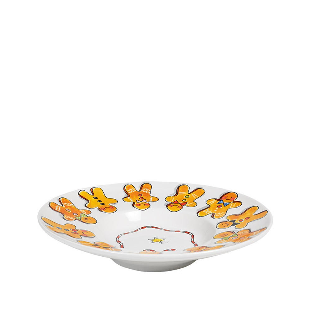 PASTATELLER Lebkuchenmann in Bunt - 24cm - Multicolor, Keramik (24/24/9.6cm) - Blond Amsterdam
