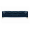 DREISITZER-SOFA Chesterfield Modern-Velluto 11 - Dunkelblau, Holz/Textil (248/74/80cm)