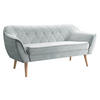 SOFA Skand 2 - Hellgrau/Naturfarben, Holz/Textil (140/75/74cm) - MIRJAN24