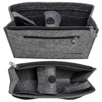 TASCHENORGANIZER M, Filz, 27x10x16 cm, Grau - Grau, Kunststoff (27/10/16cm) - Dunedesign