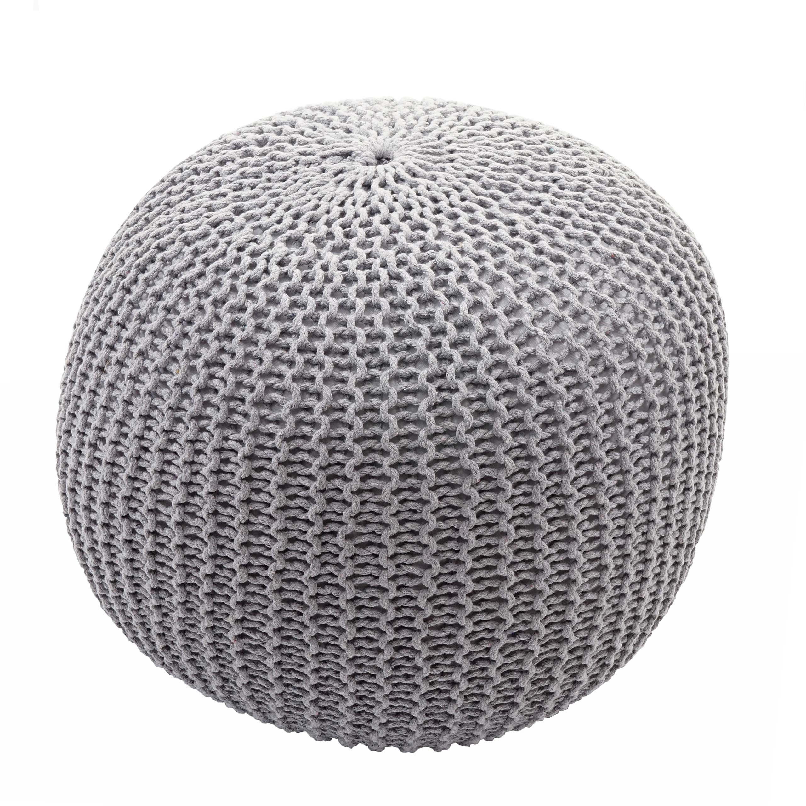 POUF Grau - Grau, Textil (50/40/50cm) - MCW