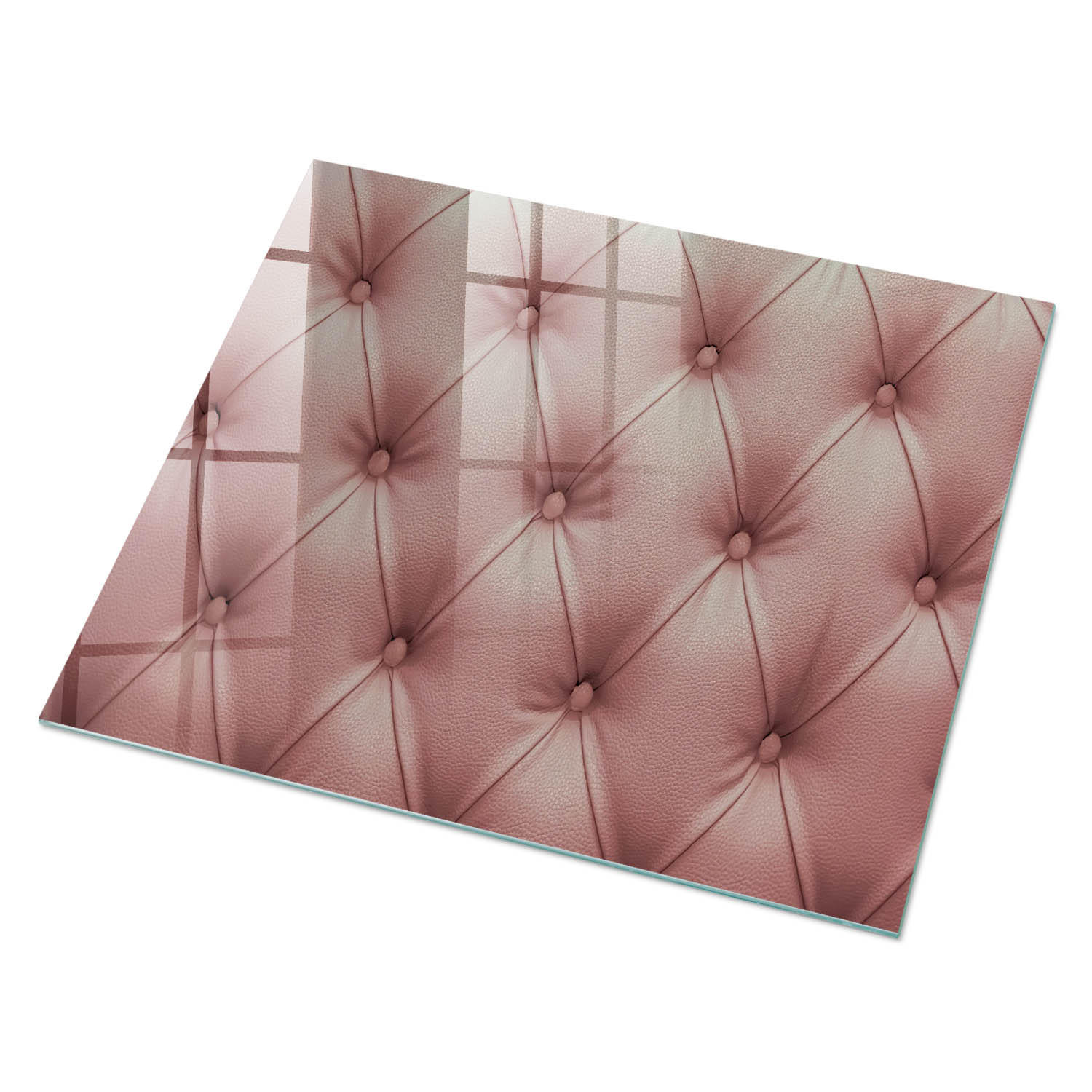 GLASPLATTE 80x60 cm – rosa Polsterung - Creme, Glas (0.4/80/60cm) - ArtPrintCave