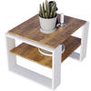 COUCHTISCH Kaja63 63/42/53,8 - Nussbaumfarben/Weiß, Holzwerkstoff (54/63/42cm) - RAUMHIRSCH FURNITURE