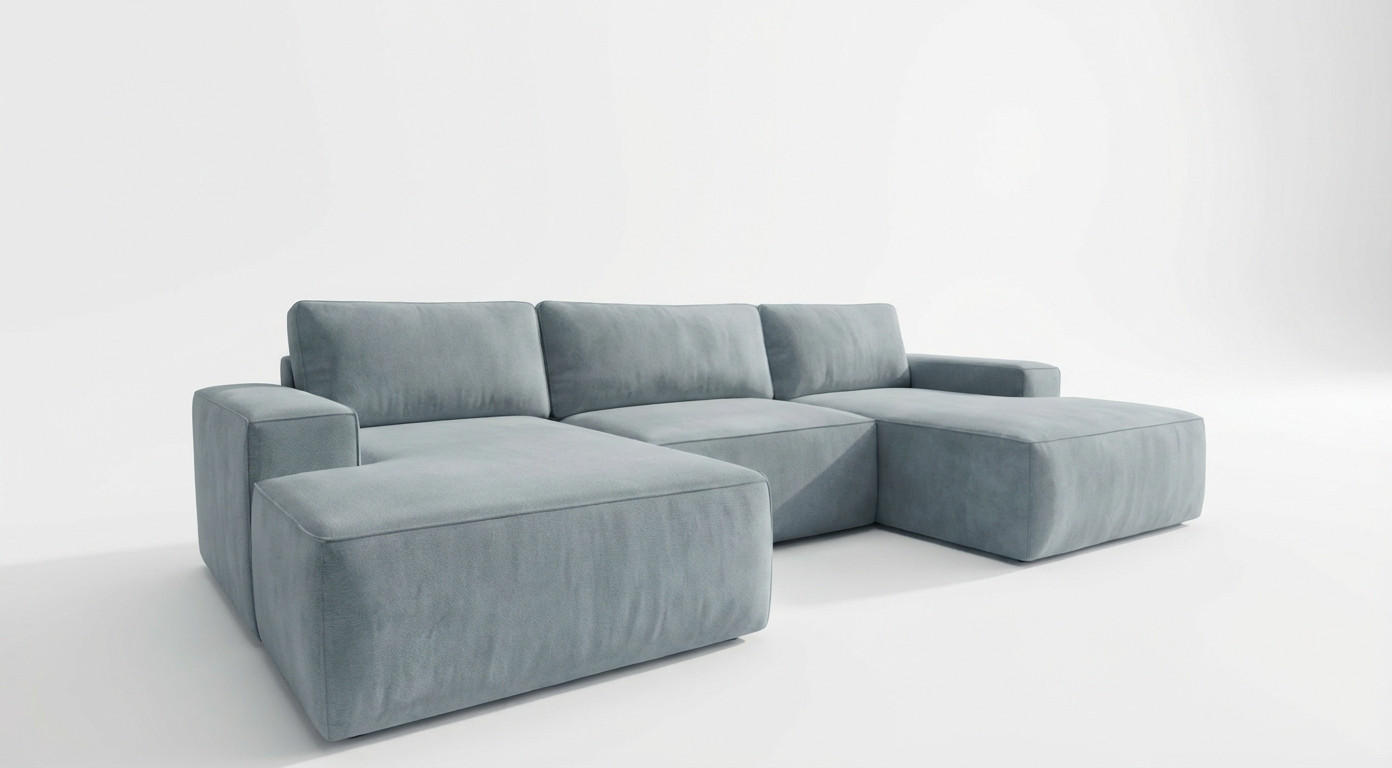 ECKSOFA EINAR 362 cm x 170 cm – Stoff: CASABLANCA Grau 14 Farbe: Grau - Grau, Textil (362/170cm) - A&J MöbelLand