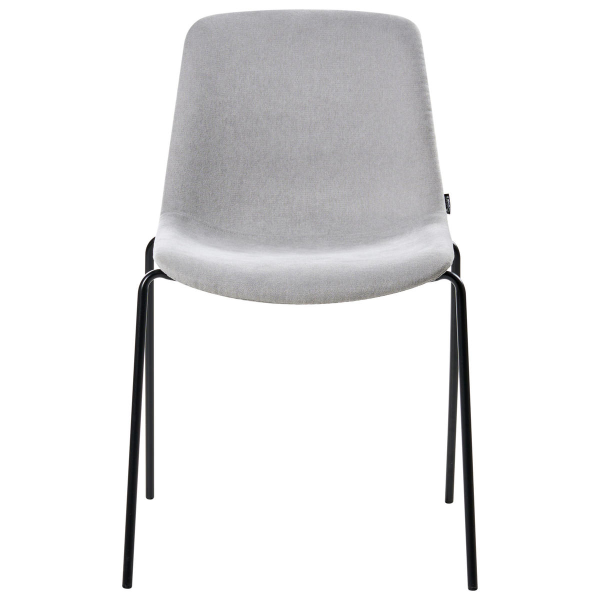 ESSZIMMERSTUHL 4er-Set Grau Tiller - Schwarz/Grau, Textil (54/84/53cm) - Beliani