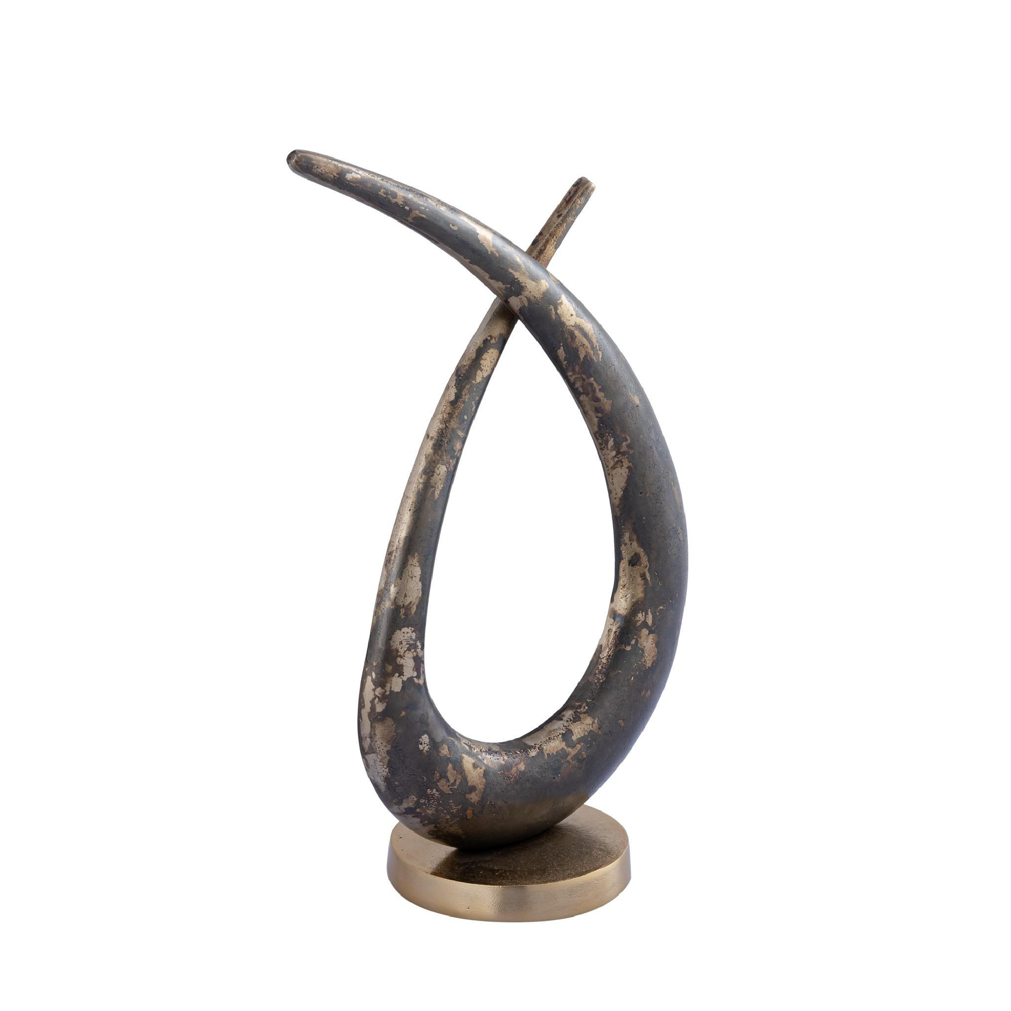 SKULPTUR Kayen Gold 30/14/46.5cm - Goldfarben, Metall (14/46.5/30cm) - PTMD Collection
