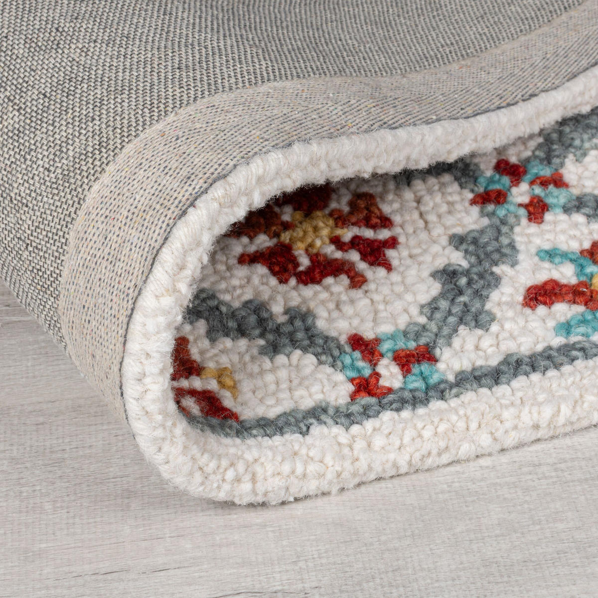 WOLLTEPPICH Orientmuster Floral Suzani, Wohnzimmer Rot-Blau Rechteckig 200x290 - Rot, Textil (200/290cm) - KADIMA DESIGN