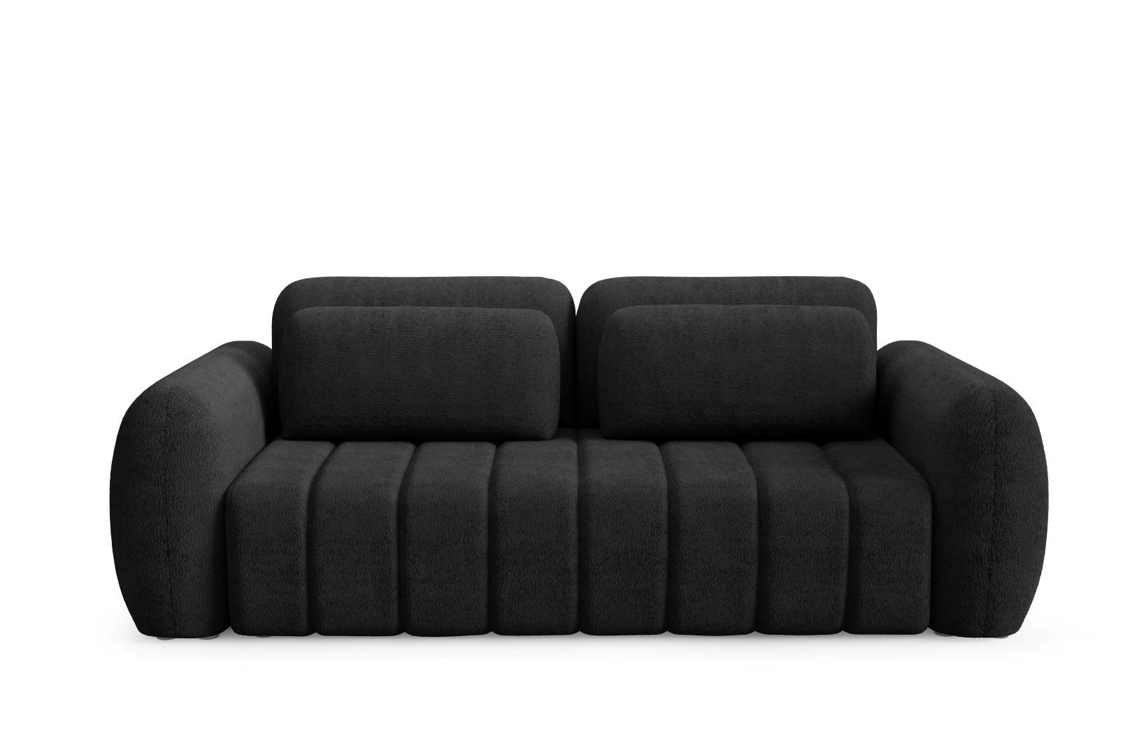 SCHLAFSOFA mit Bettkasten Premium Schwarz - Schwarz, Holz/Holzwerkstoff (266/95/110cm) - Furnisell