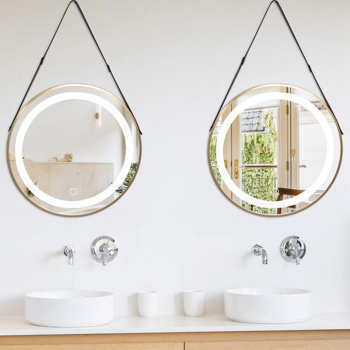 SPIEGEL Rea Led 60cm Yh-3339 - Transparent, Glas (59.5/3.5/59.5cm) - REA