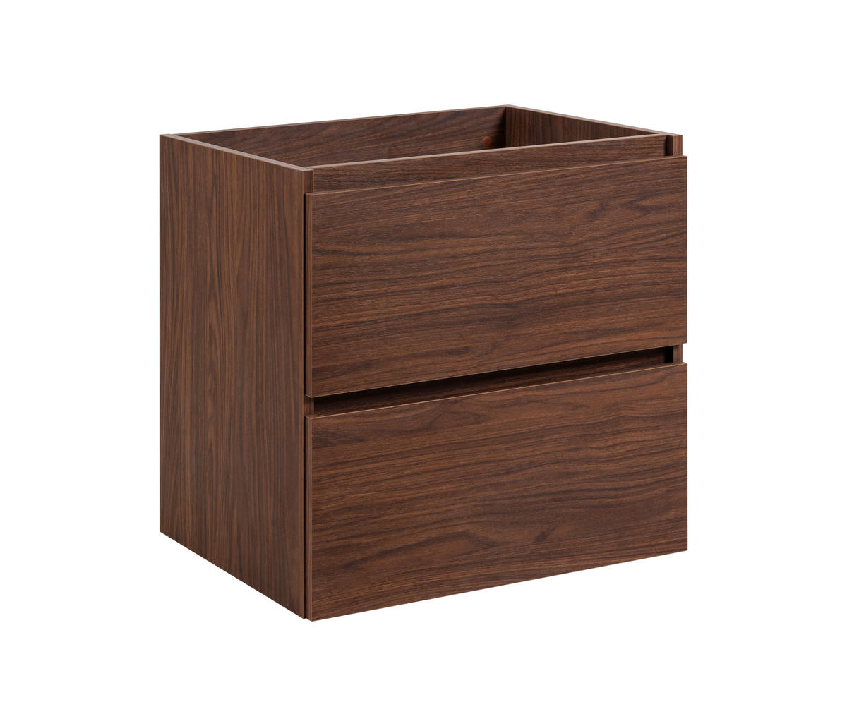 BADEZIMMERSCHRANK, Farbe: Eiche-Nussbaum, 60 x 46 x 60,7 cm, ohne Waschtischplatte - Eichefarben, Holzwerkstoff (60/60.7/46cm) - 3XE LIVING