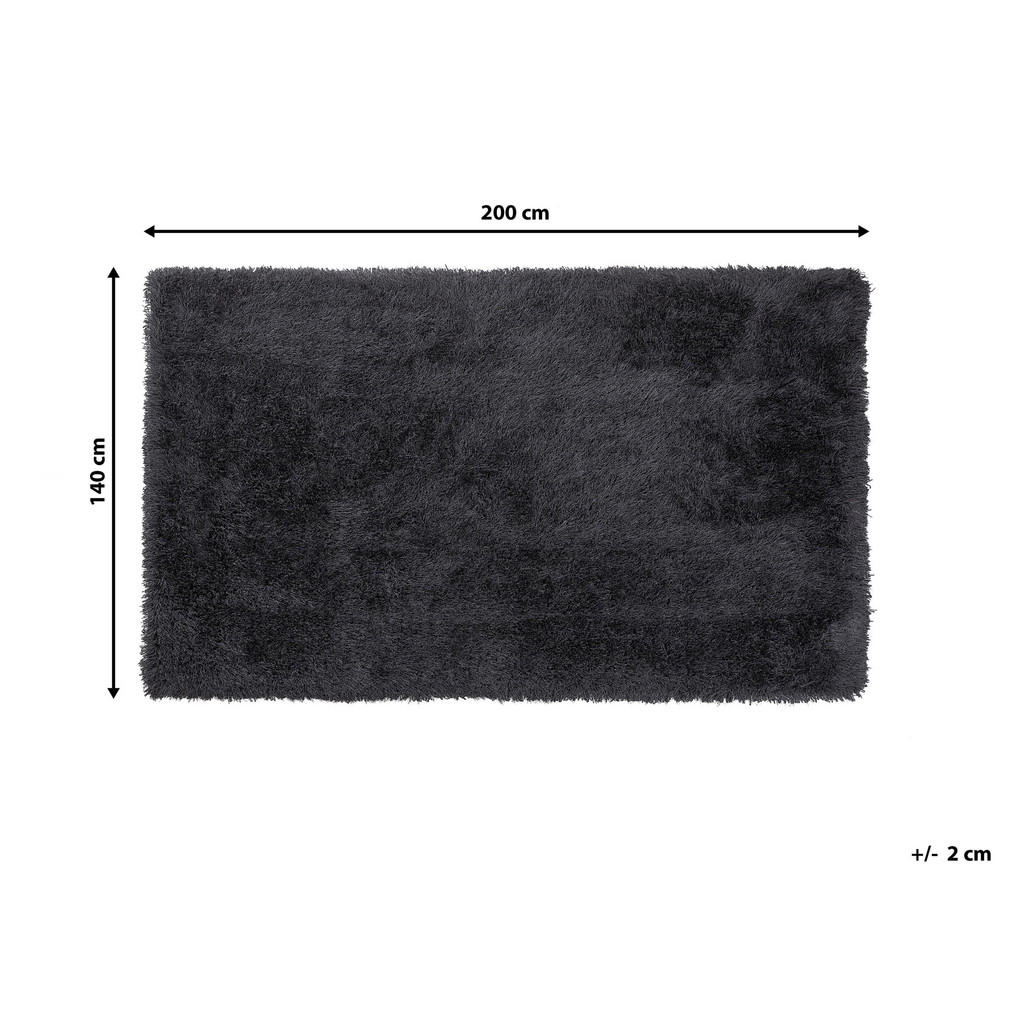 Thumbnail - Beliani Shaggy-Teppich, Schwarz, Kunststoff, Rechteckig, 140x200 cm, Teppiche & Böden, Teppiche, Hochflorteppiche & Shag...
