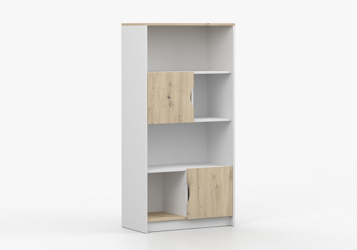 JUGENDZIMMER Zamiro in Weiß mit Artisan Eiche 5 teilig - Kinderzimmer Komplett Set - Weiß, Holzwerkstoff (80/200/120cm)