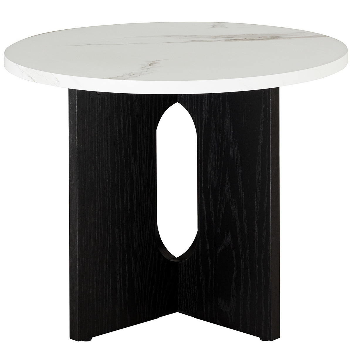 BEISTELLTISCH - Holzwerkstoff - Schwarz/Weiß, Holzwerkstoff (50/50/40cm) - home24