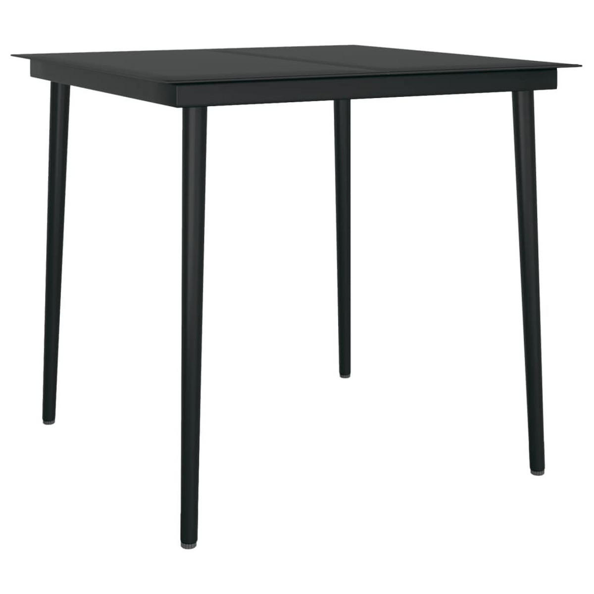 GARTEN-ESSGRUPPE 5Er Set Schwarz - Schwarz, Metall - vidaXL