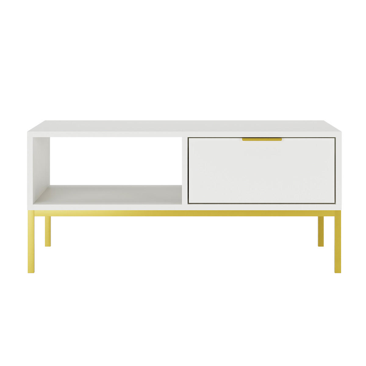 COUCHTISCH Seattle Weiß - Weiß, Holzwerkstoff (60/100/45.4cm) - Petits-meubles