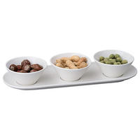 DIPSCHALEN Set MILA 4tlg. - Weiß, Keramik (13/33/7cm) - Mulex
