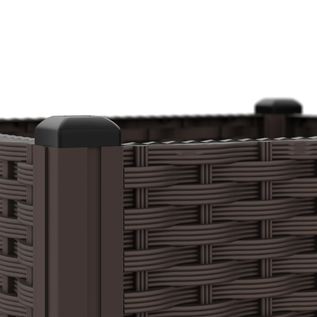 PFLANZKÜBEL - Braun, Kunststoff (40/38/40cm) - Relaxdays