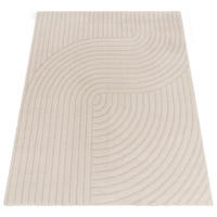 TEPPICH Kurzflor Unifarben Wohnzimmer schmutzabweisend Creme Rechteckig 200x280 - Beige, Textil (280/200cm) - KADIMA DESIGN