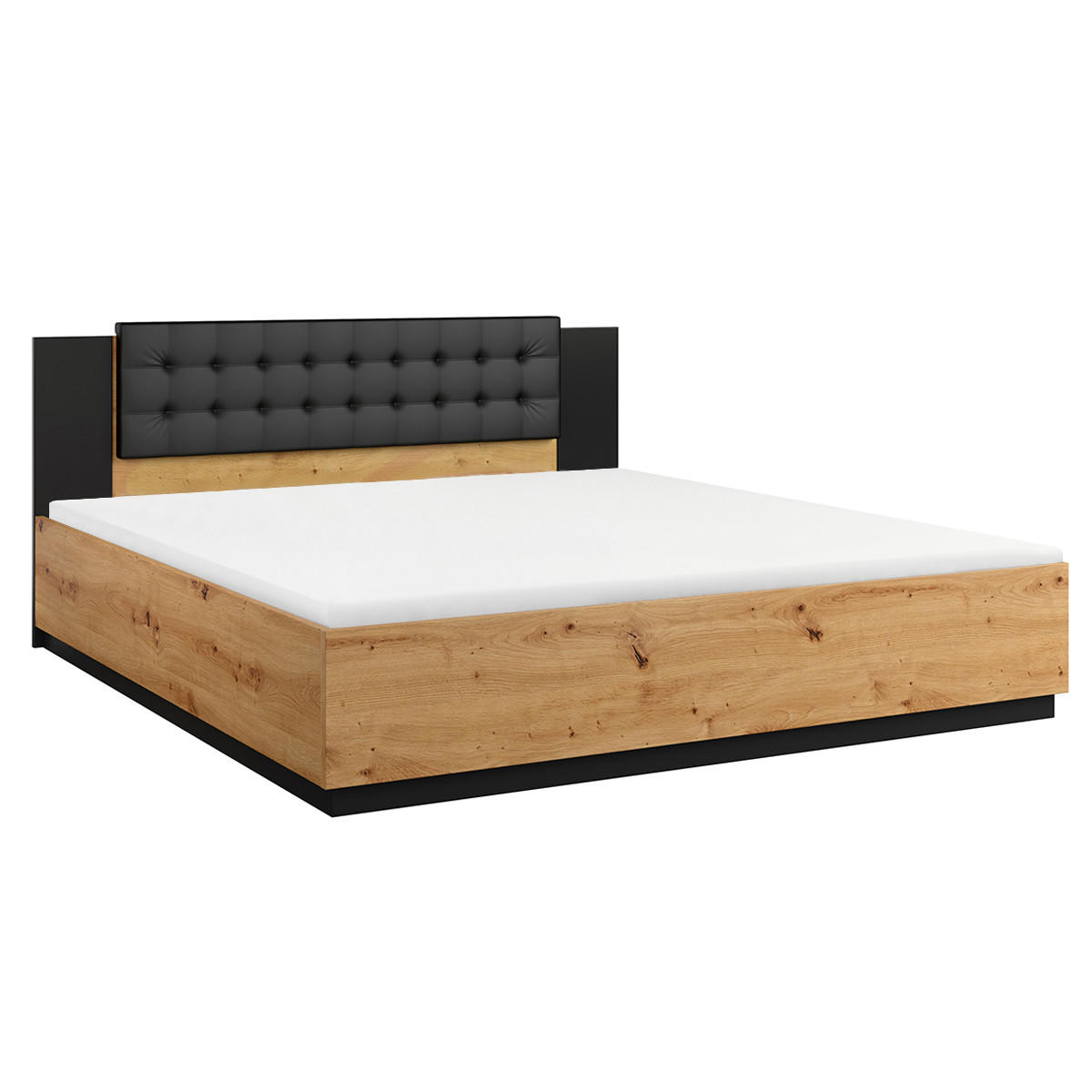 BOXSPRING POSTEL 180/200 Alec Dřevo a černá - černá, kompozitní dřevo (180/200cm) - Petits-meubles