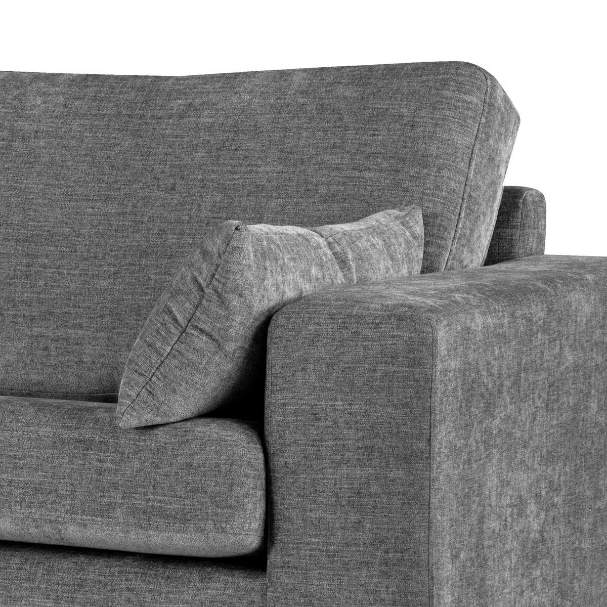 2-SITZER SOFA - Eichefarben/Dunkelgrau, Eichenholz/Textil (197/81/88cm) - home24