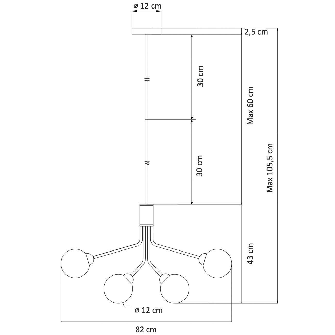 HÄNGELEUCHTE Audrey, Messing und Weiß, 43cm - Messingfarben, Glas (43/82/43cm) - KOSILUM