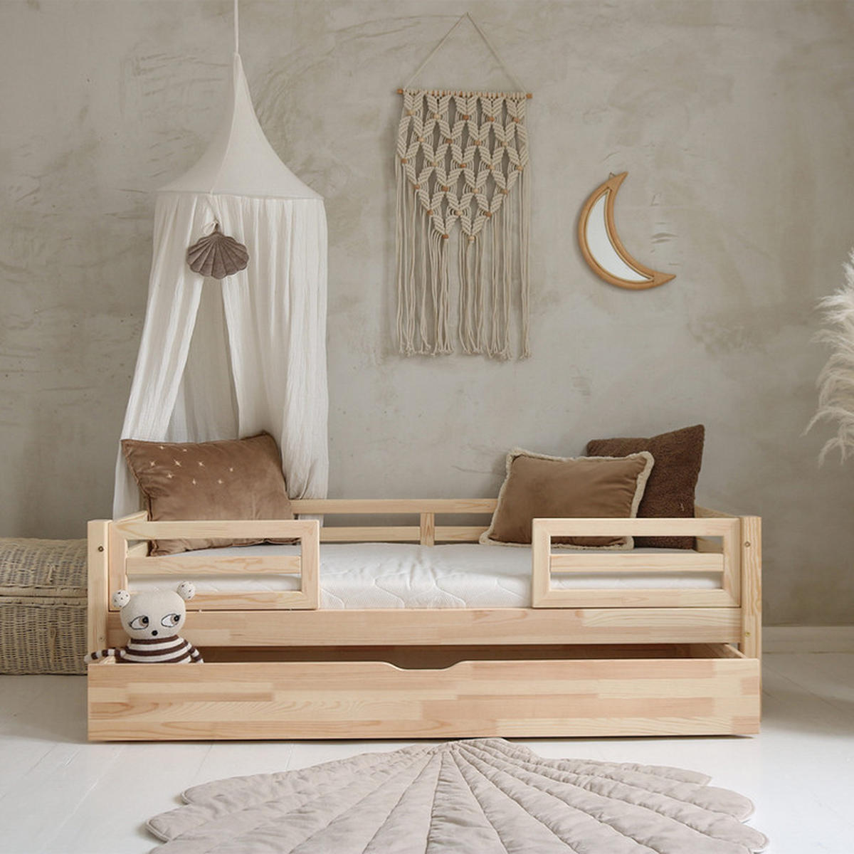 POSTEL 90/190 Myléna Přírodní dřevo - hnědá, dřevo (90/190cm) - Petits-meubles