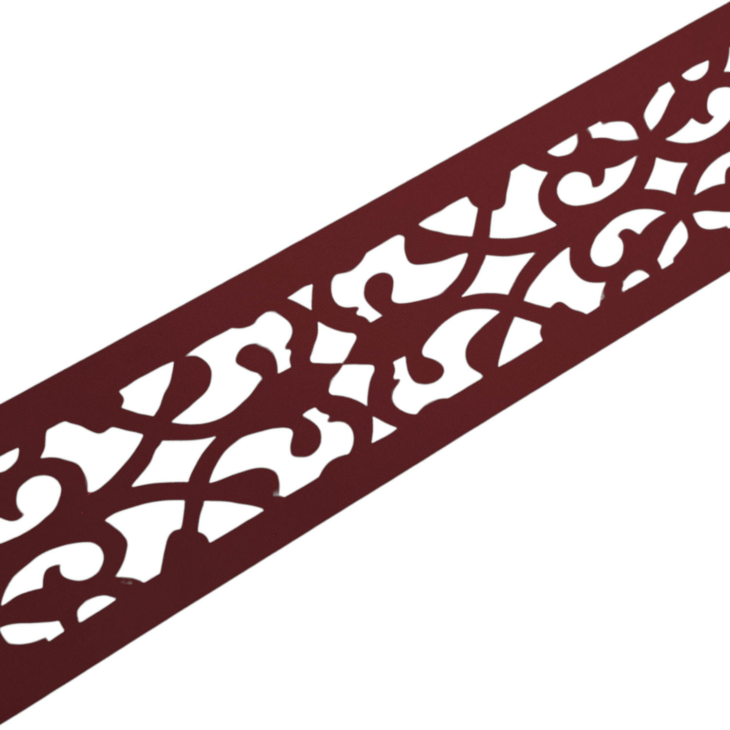 SICHTSCHUTZSTREIFEN PREMIUM Dekor Orient Zaunstreifen Lasermuster Bordeauxrot 2,55m - Bordeaux, Kunststoff (255/19cm) - ZAUN|ZU