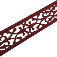 SICHTSCHUTZSTREIFEN PREMIUM Dekor Orient Zaunstreifen Lasermuster Bordeauxrot 2,55m - Bordeaux, Kunststoff (255/19cm) - ZAUN|ZU