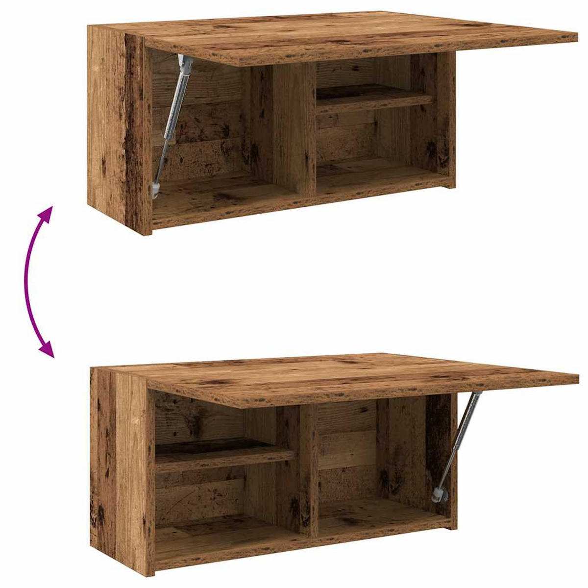 BAD-WANDSCHRANK Altholz-Optik 60/25/30 Cm Holzwerkstoff - Dunkelbraun, Holzwerkstoff (25/30/60cm) - vidaXL