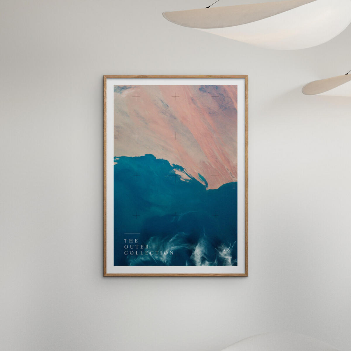 POSTER mit Rahmen Arch Atelier - The Outer Collection – 001 - Blau/Eichefarben, Holz/Papier (30/40cm) - Poster&Frame