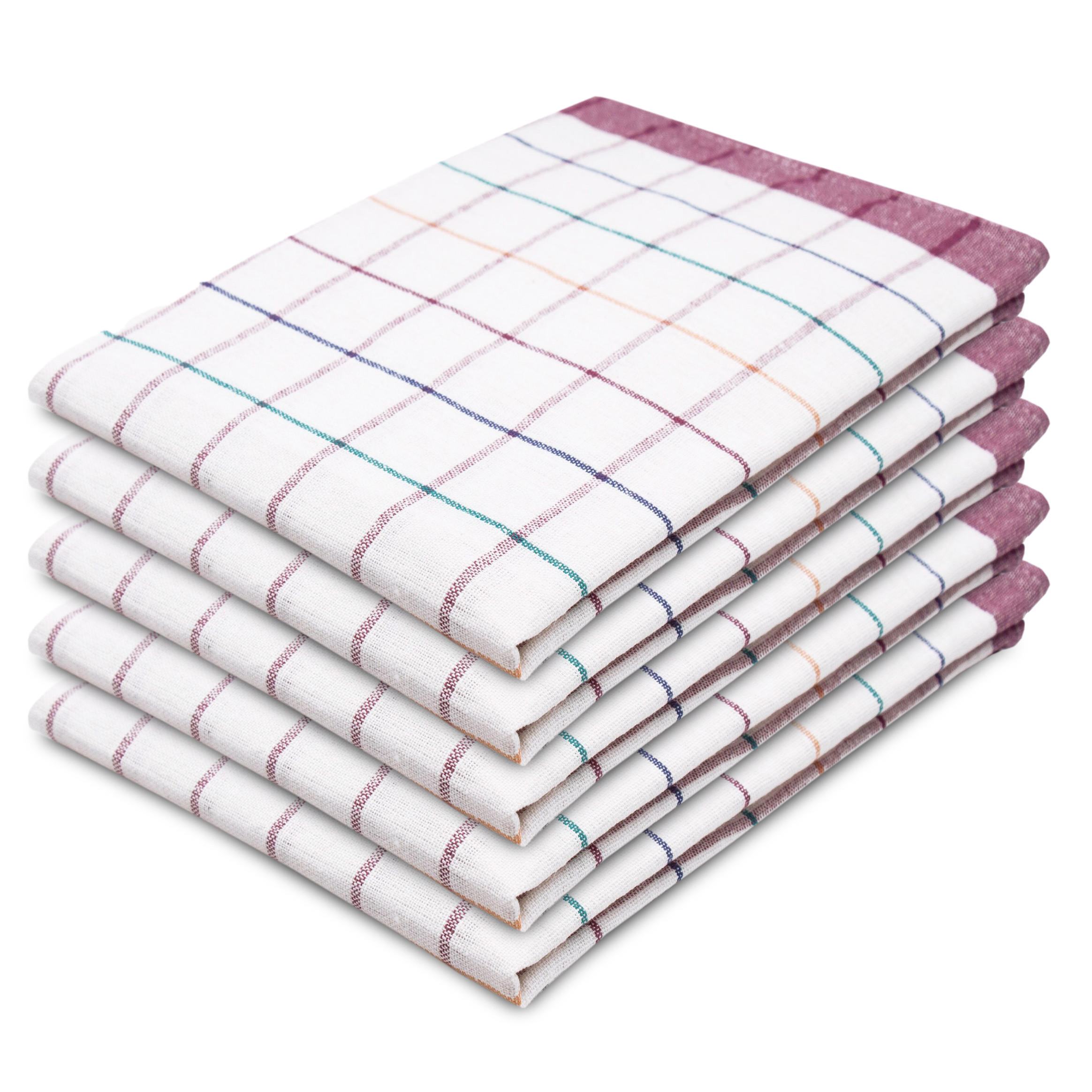 GESCHIRRTÜCHER, 5er-Set, 50x70 cm, 100% Baumwolle, farblich sortiert - Rot, Textil (50/70cm) - Zollner