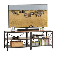 TV-LOWBOARD - Braun, Holzwerkstoff/Kunststoff (140/52/39cm) - Relaxdays